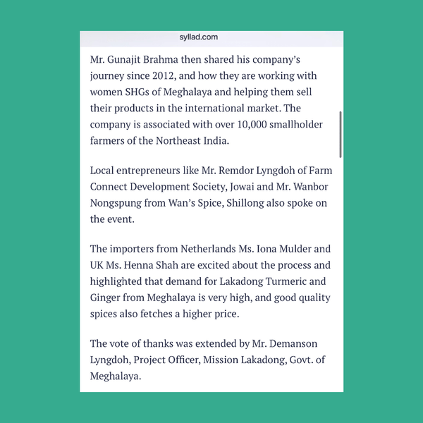 Featured in Economic Times India! - Dear Farmer