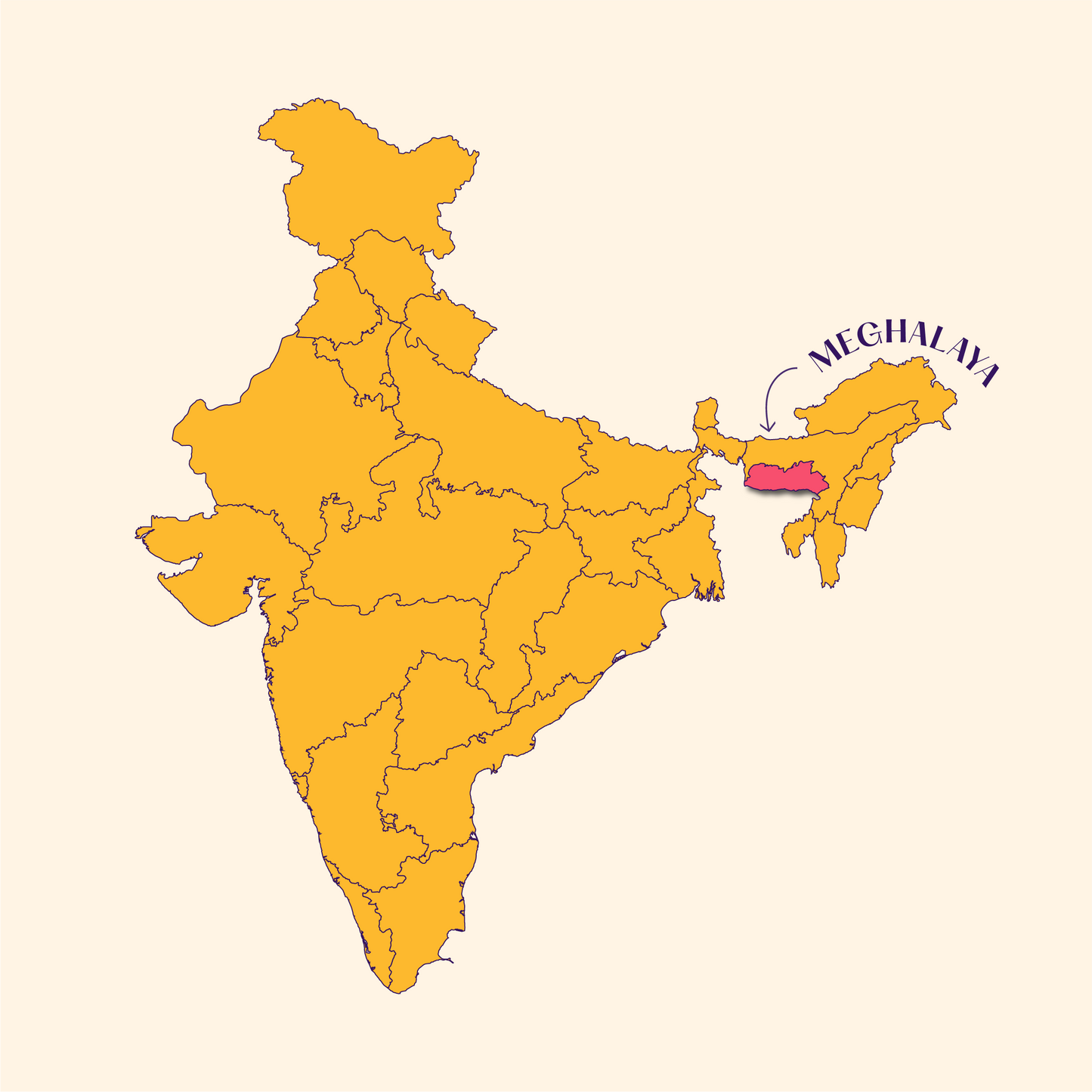 lakadong turmeric map meghalaya